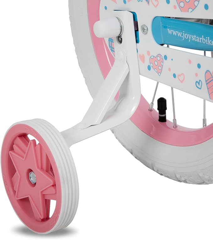 JOYSTAR Angel Girls Bike for Toddlers and Kids Ages 2-13 Years Old, 12 14 16 18 20 Inch Kids Bike with Training Wheels & Basket, 20 24 Inch Girls Bicycle with Handbrake & Kickstand