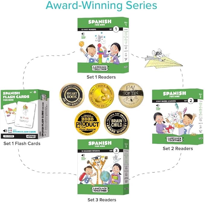 Spanish Flash Cards for Kids: 100 First Spanish Words with Online Audio - Learn Colors, Shapes, Numbers 1-10, Animals and More Beginner, Everyday Words - 100 Cards