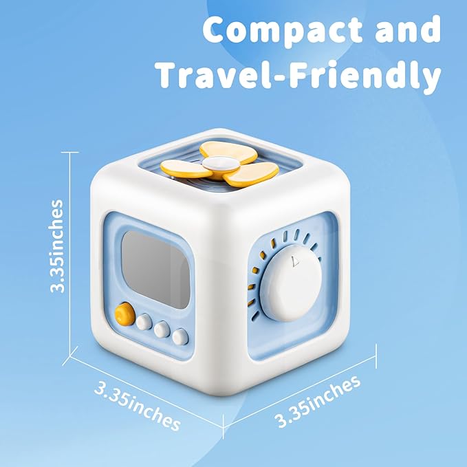 Busy Cube Toy for 1 Year Old, Montessori for 1+ Year Old, Travel Toys for Toddlers 1-3, Learning Fine Motor Skills| Birthday Gifts for 12 Months Stocking Stuffers