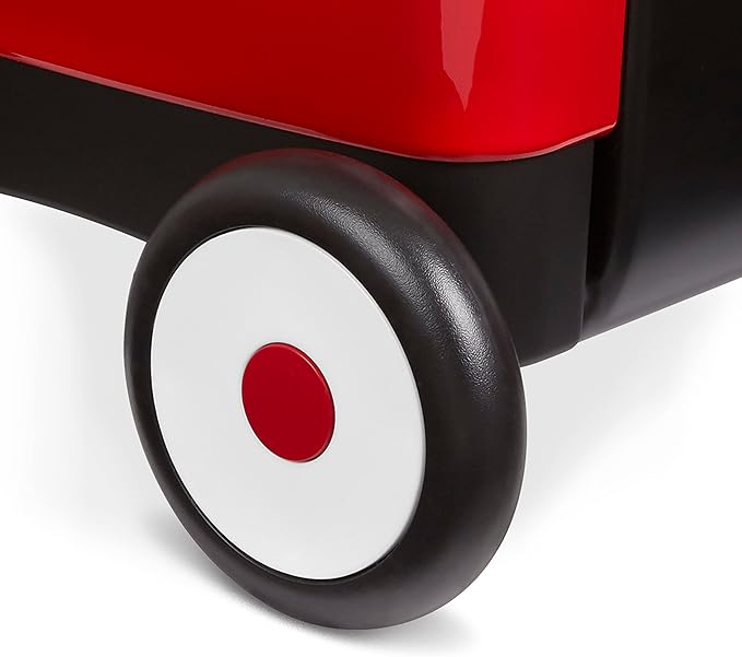 Baby Walker Wagon, Baby Toy Cart, Toddler Toys 1-2, Radio Flyer Summertime Fun My 1st Wagon for Kids, with Bubbles and Chalk, for Ages 1-4 Years, Red