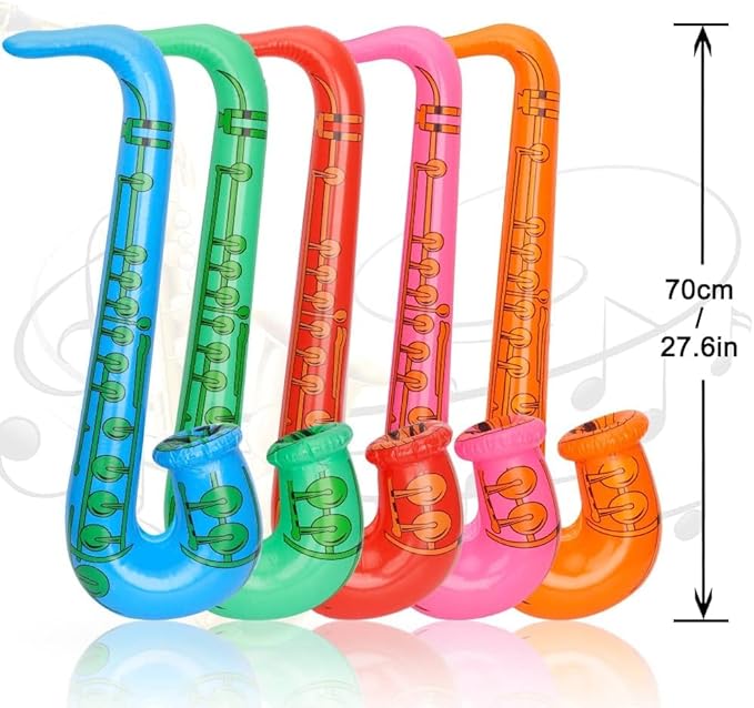 Inflatable Musical Balloons Photo Booth Props Guitar Christmas Halloween Decoration Saxophone Microphone Balloon Instrument Toys, Party Supplies Favors Decorations