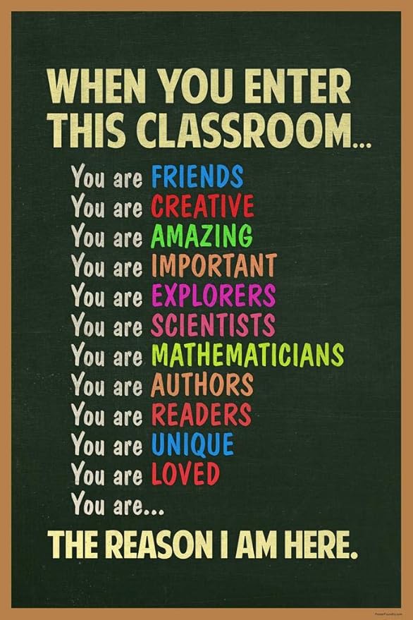 When You Enter This Classroom Poster For Affirmation Station Empowerment Wall Decor Must Haves Door Decorations Welcome Positive Poster For Teacher Expectations Cool Wall Art Print Poster 16x24