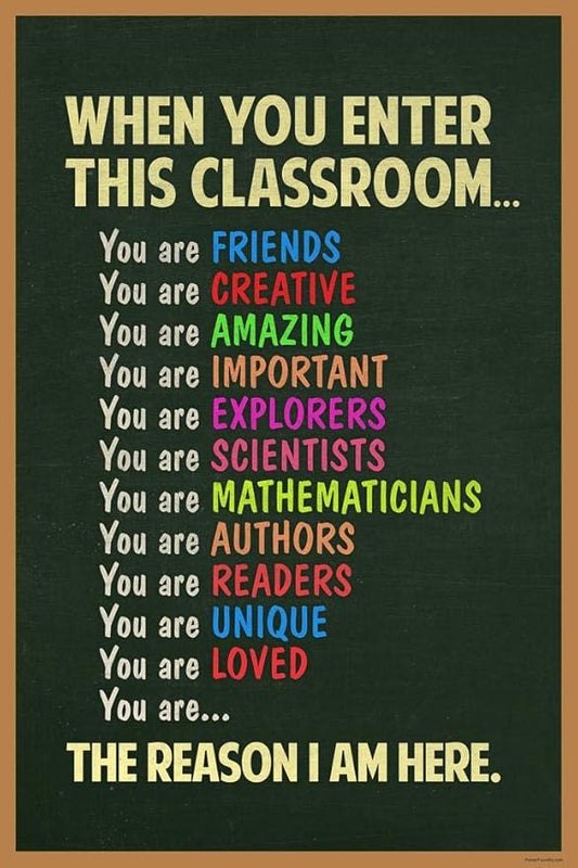 When You Enter This Classroom Poster For Affirmation Station Empowerment Wall Decor Must Haves Door Decorations Welcome Positive Poster For Teacher Expectations Cool Wall Art Print Poster 16x24