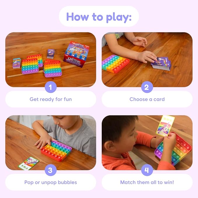 THE FIDGET GAME Unicorns vs Dragons, Fun Educational ABC Toys to Learn Alphabet, Numbers, Shapes & Colors, Interactive Learning Tools for Pre-K & Kindergarten