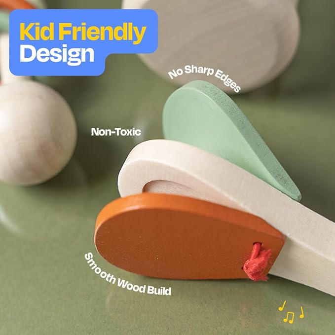 Musical Instruments Set - Montessori Music Toys - Musical Set for Toddlers - Montessori Toys - Toddler Musical Instruments - Montessori Musical Toy Set by Playfully