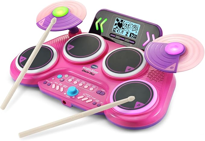 VTech Kidi Star Drum Pad, Pink
