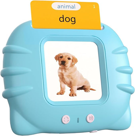 224 Words English Talking Flash Cards with Music, Montessori Educational Learning Kid Toddler Toys, Pocket Speech Therapy and Autism Christmas Sensory Toys for Girls Boys