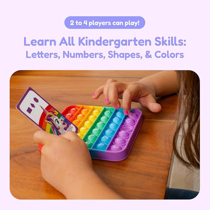 THE FIDGET GAME Unicorns vs Dragons, Fun Educational ABC Toys to Learn Alphabet, Numbers, Shapes & Colors, Interactive Learning Tools for Pre-K & Kindergarten