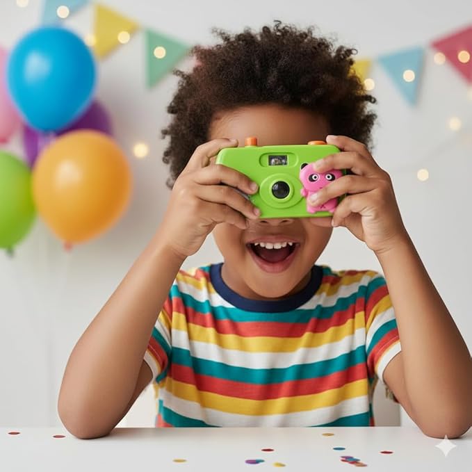 ArtCreativity Kids Camera Toy Set with Images in Viewfinder (12PCs) Pretend Play for Toddlers, Great for Birthday Party Favors for Kids 3-5, Goody Bags Birthday Gifts, Goody Bag Stuffers