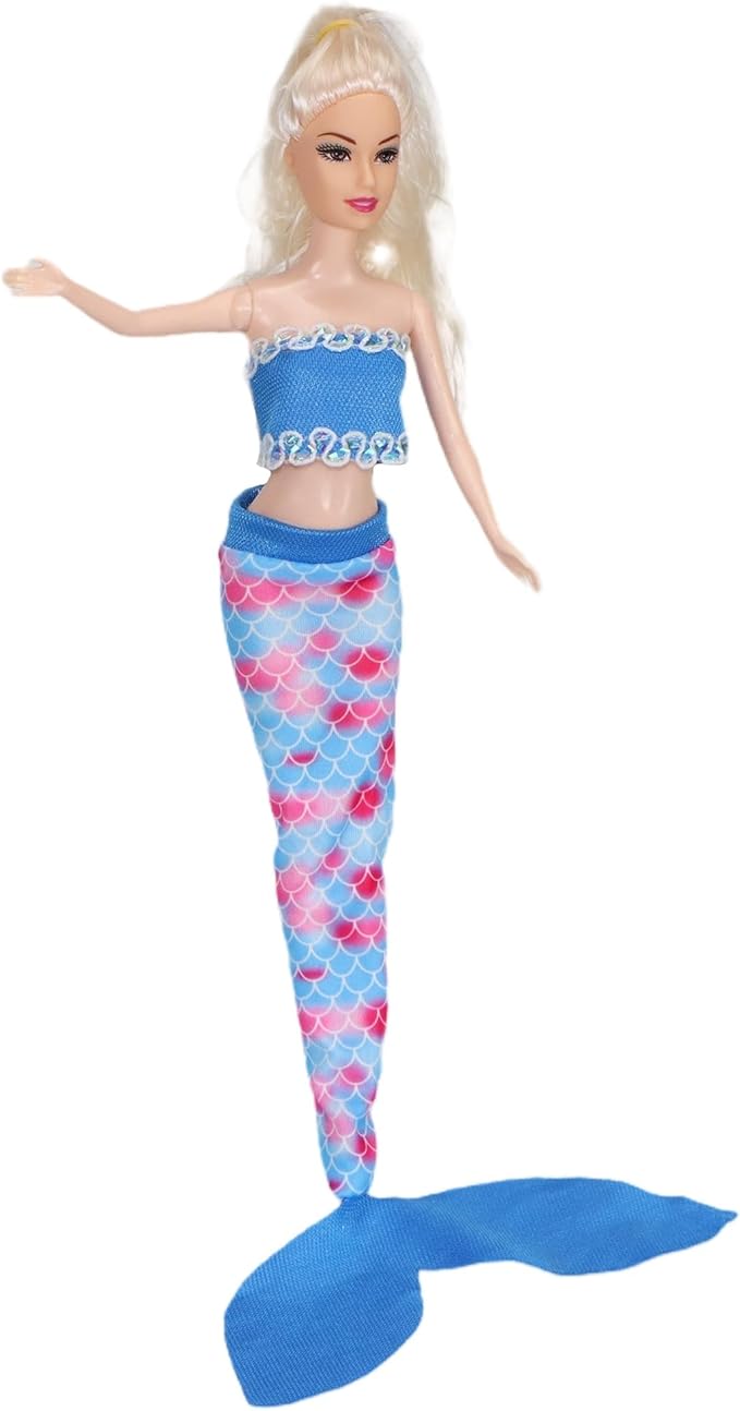 Princess Dolls Playset | 4 in 1 Fashion Mermaid Dolls for Dress Up & Role Play | Collectible Series Mermaid Toys Gift for Girls Age 4-7 | Birthday Party Christmas Children's Day Wish List