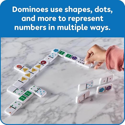 hand2mind Numberblocks Dominoes Set, Dominos for Kids, Domino & Tile Games, Toddler Matching Game, Counting Toys, Montessori Math Materials, Educational Toys for Kids, Preschool Learning Activities