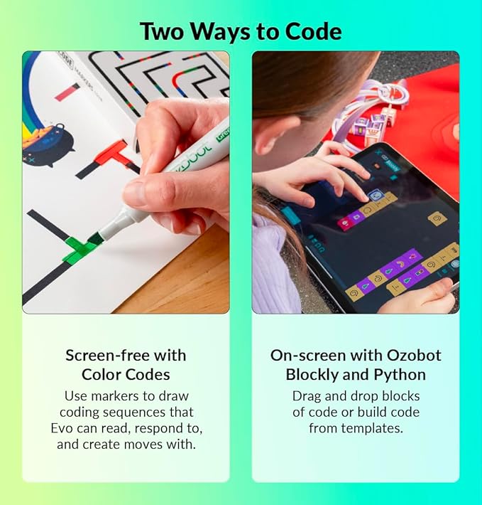 Ozobot Evo Classroom Kit (18 Bots): Interactive Coding Robot, Kids Ages 5+, Includes 18 Evo Robots, Color Code Markers, Charging Cradle, Bot Stickers, Access to 700+ STEAM Lessons, Educators & Parents