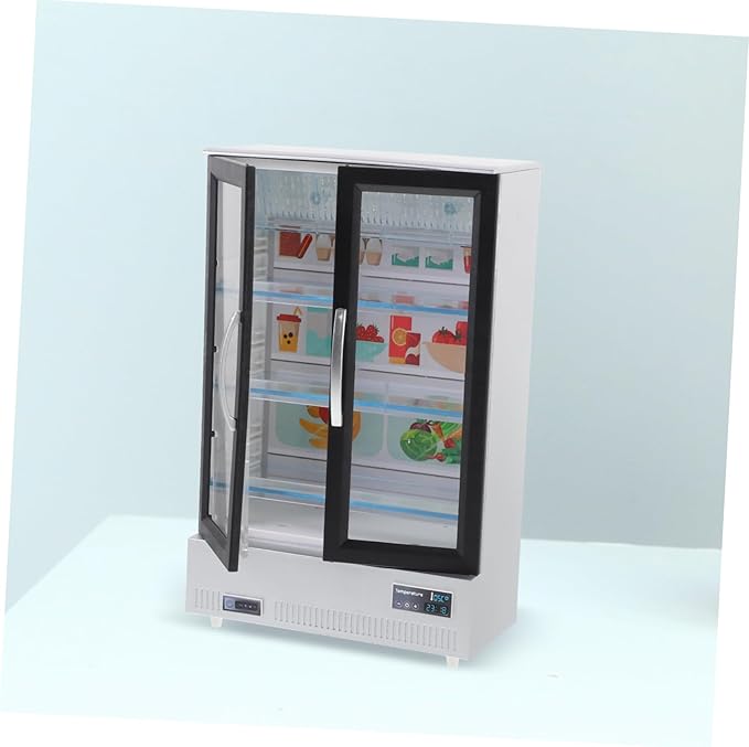 Miniature Doll House Refrigerator Model Realistic Fridge for Crafts Decor for Micro Landscapes Accessory for Miniature Scenes