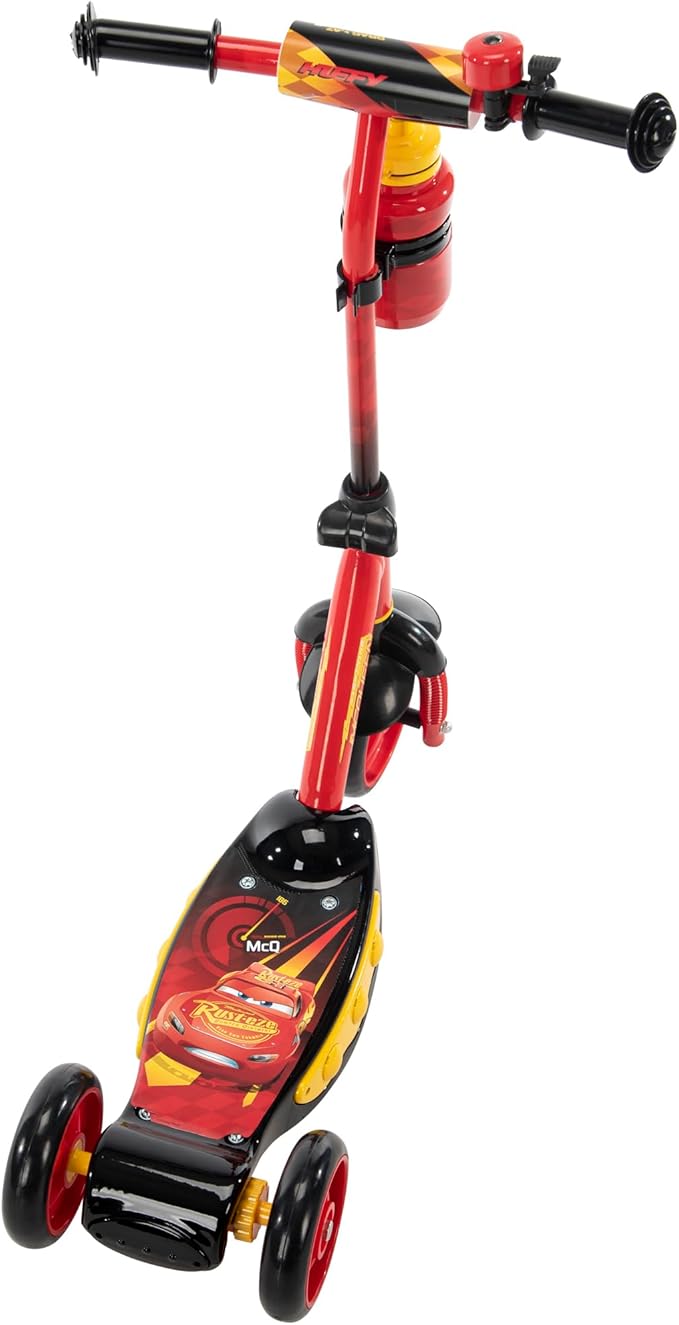 Huffy Disney and Marvel Toddler Kids 3-Wheel Scooters, Multiple Color Options, Ages 3+ Years Old, Durable Steel Frame, Portable, Girls/Boys, Non-Slip Deck, Character Graphics