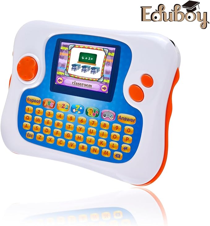Eduboy Kids Tablet,English-Spanish Bilingual Learning Tablet for Kids, Educational Toy with 104 Learning Apps/Games,Support TV Out Function,Great Choice for Preschool Toddlers Babies Early Education