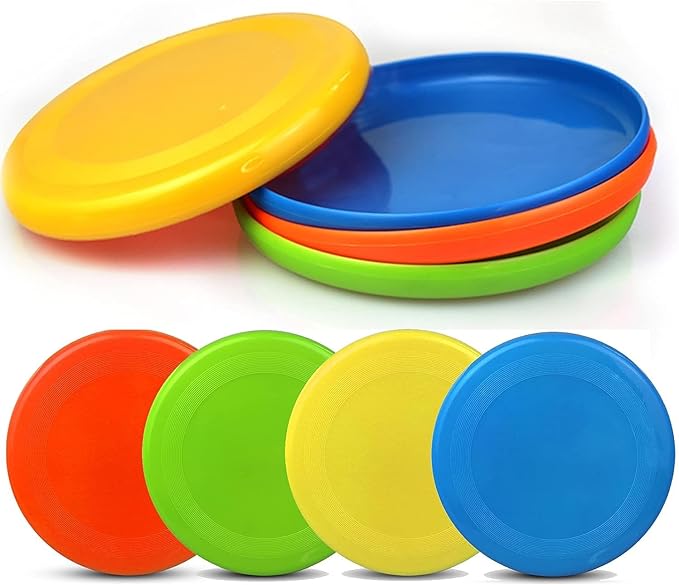 Sand Beach Toys, Jumbo 8" Flying Disc Toys For Kids Adults, Sport Yard Disc Toy For Outdoor Beach Accessories Backyard, Lawn, Park, Flying Ring Gift Set Boys Girls, Holiday Stocking Stuffer(8 PACK)