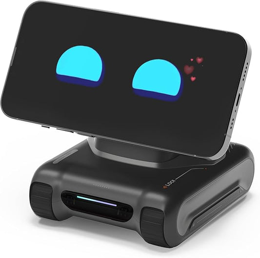 LOOI Robot-Space Black – AI Desktop Companion with Visual Understanding (Objects, People & Scenes), ChatGPT Voice Interaction, Memory, Personality, Gesture & Facial Control,10W Wireless Charging