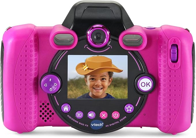 VTech KidiZoom Duo Camera FX Kids Digital Dual Cameras, Pink