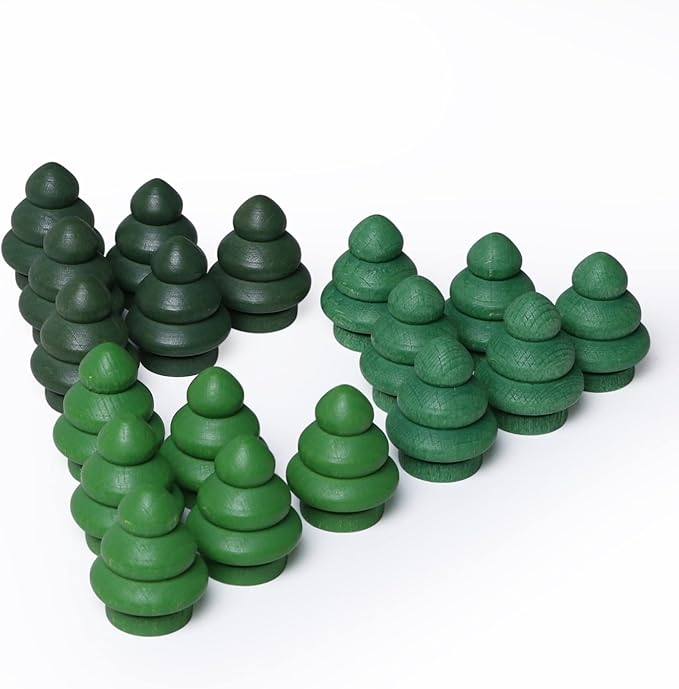 Large Set Full Rainbow Color Style Wooden Loose Parts Sensory Play Toys, Mandala Loose Parts 5 Shapes, 15 Colors, Rainbow Stacker Nesting Toys Parts (90PCS New Shapes)