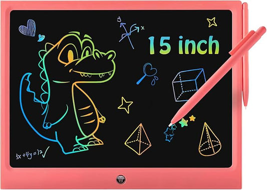 LCD Writing Tablet Kids Toys -15 Inch Toddler Toys Learning Drawing Pad Toys for 3 4 5 6 7 8 Years Boys Girls Birthday Christmas Easter Thanksgiving Gift Creative Doodle Board