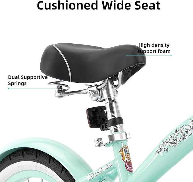 JOYSTAR 12 14 16 Inch Kids Cruiser Bike for Ages 2-7 Years Old Girls & Boys, Kids' Bike with Training Wheels, Coaster Brake, Adjustable Seat & Fenders, Child Bicycles