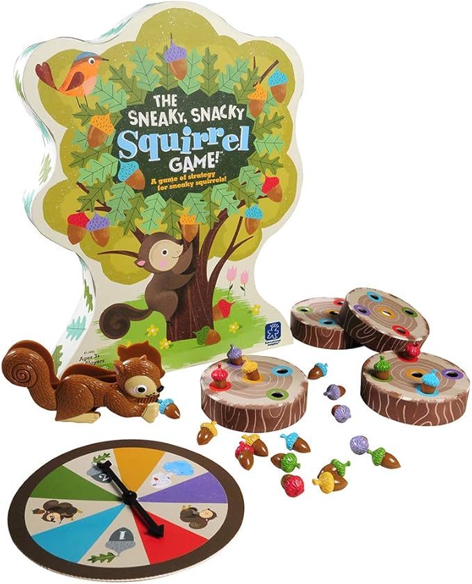 Educational Insights The Sneaky, Snacky Squirrel Game - Cute Preschool Board Games for Kids, Toddler Fine Motor Skills, Color Matching Kids Games and Fun Gifts for Girls & Boys Ages 3+