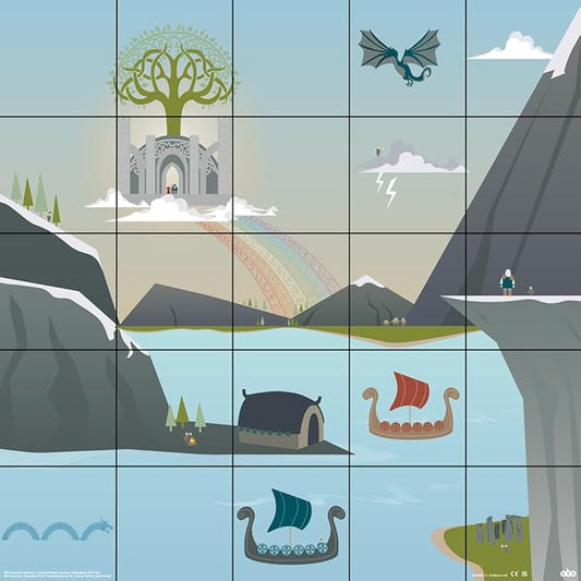 Viking Mat for Loti-Bot - Educational Activity Playmat Accessories for Educational Coding Floor Robots STEM Mats