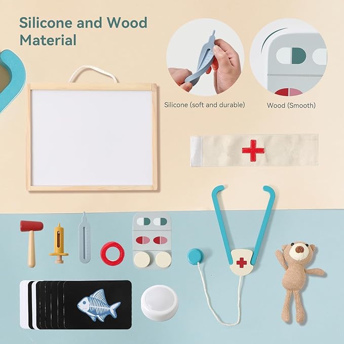 Kids Vet Doctor Kit & STEM Toy | Learn Animal Anatomy with Stethoscope, Organ/Muscle Models, X-Ray Cards | Interactive Pretend Play for Boys & Girls