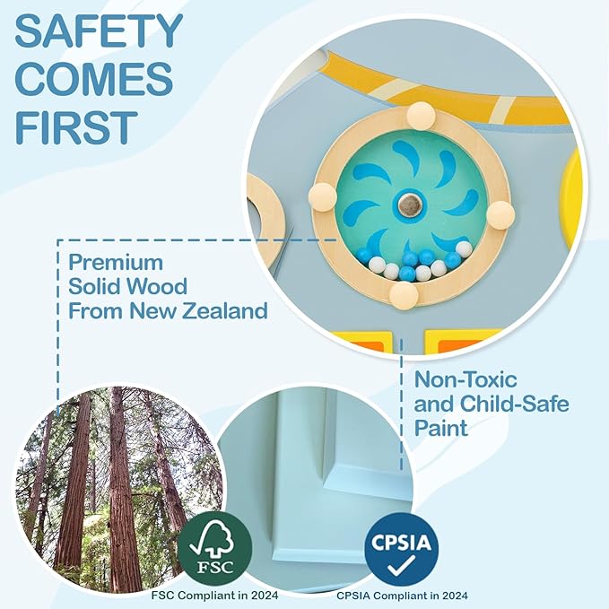 Monläurd® Wooden Koala Sensory Wall Toy, Busy Board for Toddlers, Montessori Sensory Wall Panel for Kids, Ideal for Classroom, Playroom & Daycare, Wall Activity Board