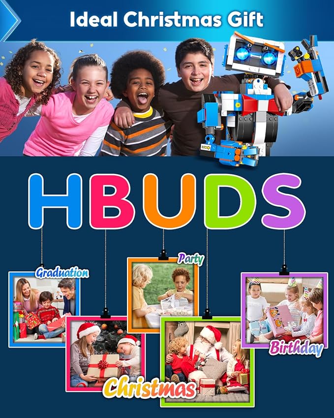 Robot Building Kits for Kids, Stem Toys for Boys Age 8-12, APP & Remote Control Educational Coding Building Sets, Programmable Robot for Kids, Rechargeable Robotic Kit Gifts for Girls Boys