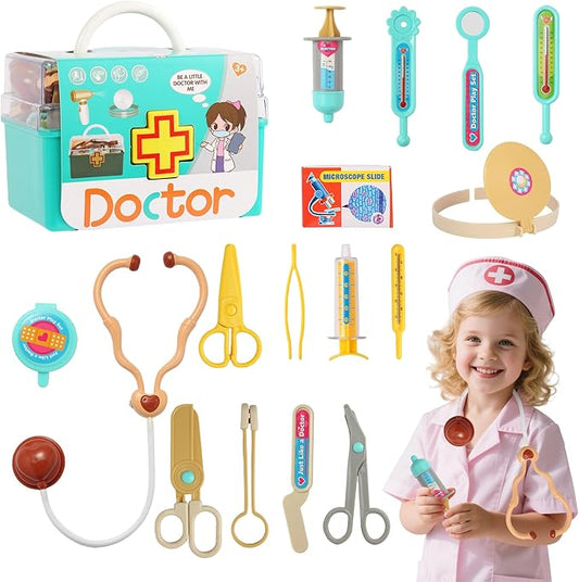 Doctor Kit for Kids, Toddlers Doctor Play Set, Doctor Pretend Play Toys for Toddlers 3-5