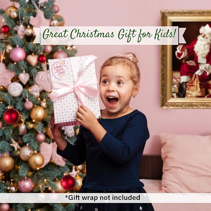 Interactive 16” Baby Doll Toy Doctor Kit with Light Up Heartbeat Sound Stethoscope, Pretend Role Play Accessories Set - Medical Checkup Playset Gift Pack for Kids, Girl Toddler – Pink, (16 Inch)