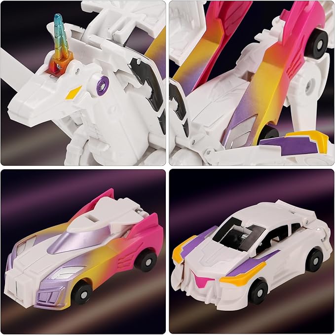 Car Toy transformable Unicorn, Sports car Collision Magic Unicorn, Children's transformable car Robot Suitable for Boys and Girls