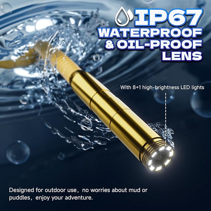 Borescope Snake Camera with Light for Kids，STEM Endoscope Educational Toy Kit，Outdoor Camping Nature Science Exploration Hoilday Birthday Gift for Boys & Girls Ages 3+ Years Old (Purple)