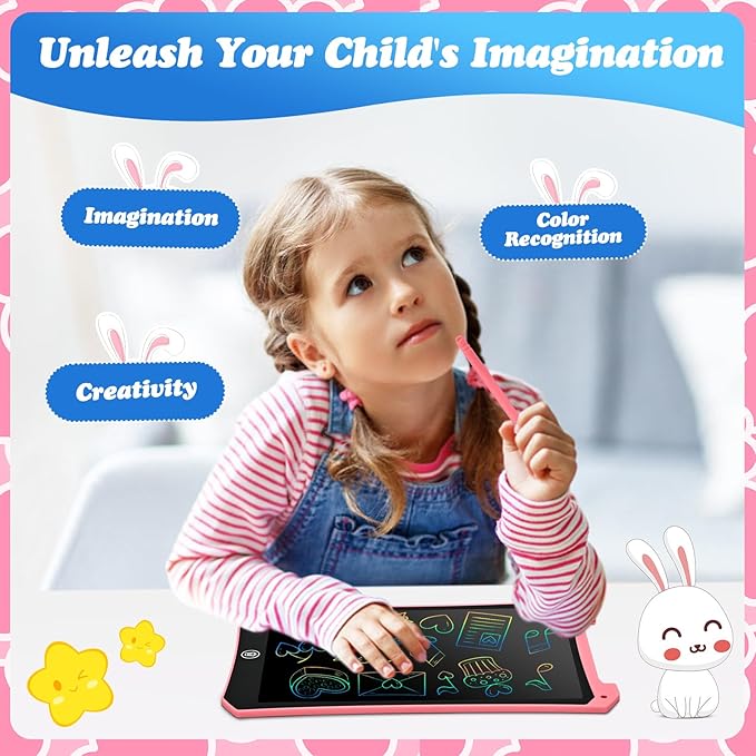 EooCoo Toddler Toys, LCD Writing Tablet for Kids 2 Pack, Kids Stocking Stuffers, Toddler Travel Essentials Drawing Pad, No Mess Coloring Books, Road Trip Activities, Age 3-5 Boy Girl Gifts - 10 Inch