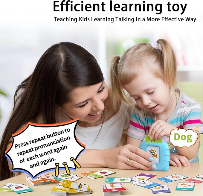 Kidzdo Pocket Speech Therapy Toys for Toddler - 254 Sight Words Talking Flash Cards with Music, Montessori Toys, Learning Educational Teaching Gifts for Ages 2 3 4 5 Years Old Boys and Girls