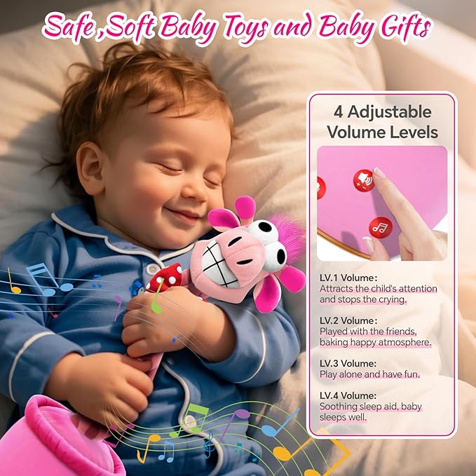 Stocking Stuffers Talking Dancing Giraffe Toy,Baby Gifts for Girls,Cool Stuff Toddler Baby Toys Tummy Time Singing,Hottest Pink Xmas Kids List,2025 Christmas Early Gift Ideas
