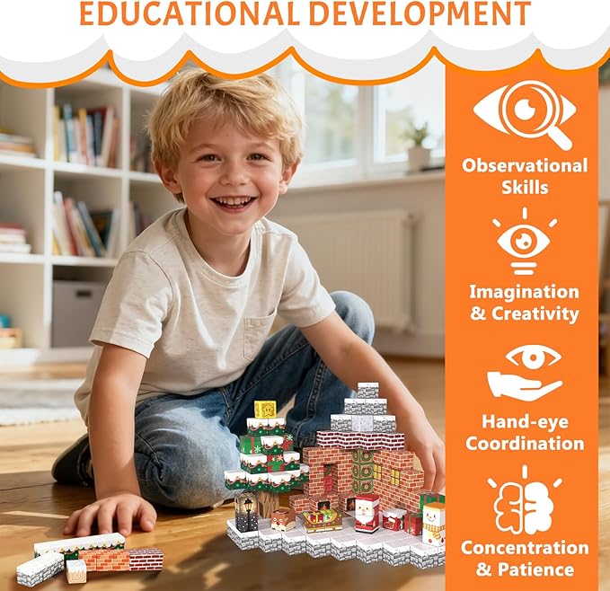 Vdealen 300 PCS Magnetic Blocks-Magnetic Building Blocks, Stacking Magnetic Cubes Toy for Kids, STEM Montessori Sensory Toys for Boys and Girls Age 3 4 5 6 7 8 9 10 11 12 Christmas Birthday Gift