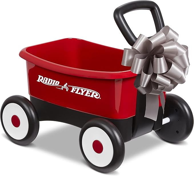 Radio Flyer My First Wagon, Push and Pull Toy Cart for Toddlers 1-4, Provides Walking Balance and Confidence