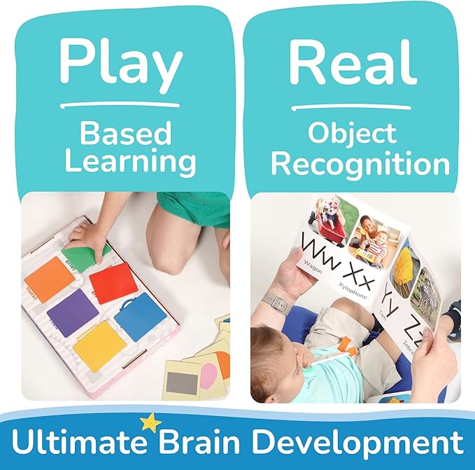 TOYVENTIVE Books, Toddler Flash Cards, and Puzzles – Educational Toys and Birthday Gifts for 1, 2, 3 Year Old Girl, Preschool Learning Activities and Games, Colors, Shapes, Letters, Numbers