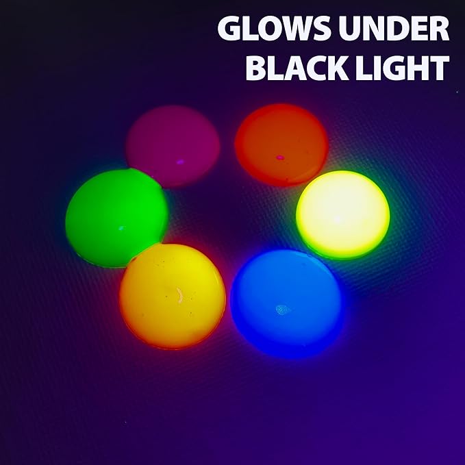 milo Fluorescent Neon Washable Paint for Kids | 16 oz Bottles 6 Colors | Made in the USA | Glows UV in Black Light | Safe & Non-Toxic Tempera Paint for Art & Craft, Poster, Window, for Children, Toddler, Classroom, School, Project