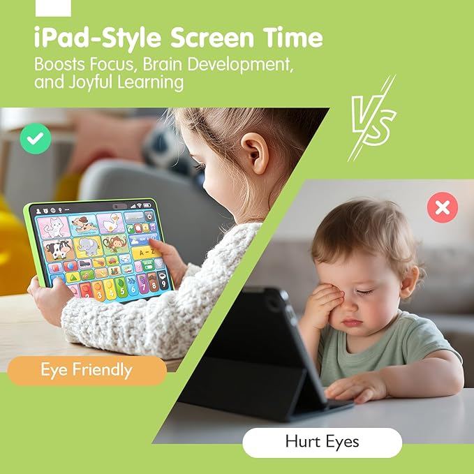 hahaland 5-Language Learning Tablet for Toddlers 1-3 – New Version Educational Toy with Sounds & Speech Therapy – Early Development for Boys, Girls, Baby, Toddler, Ages 1 2 3
