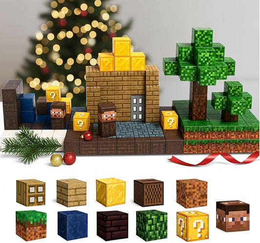 Magnetic Blocks 128PCS - Magnetic Tiles Building Blocks Toddler Toys STEM Sensory Outdoor Toys for 3+ Year Old Boys & Girls, Creative Kids Games Kids