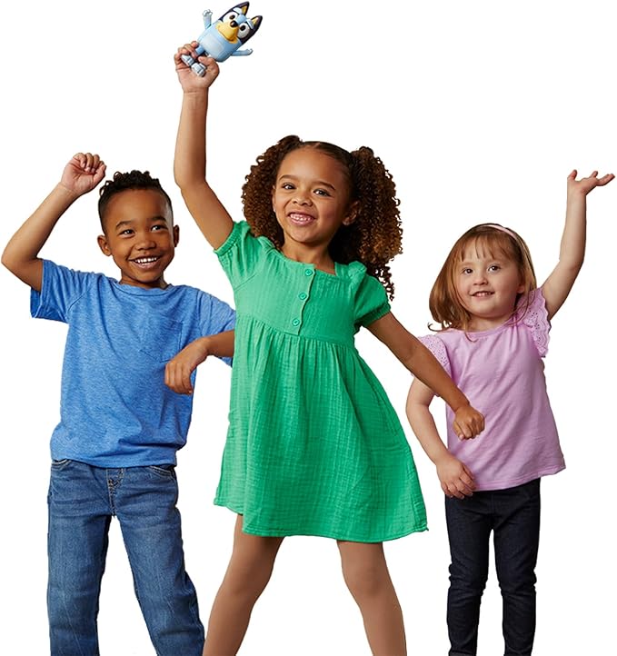 Bluey Game Hide and Seek Figure, Articulated, Musical Kids Figurines with Dance Mode, Interactive Play Toddler Figurine Toys for Ages 3+