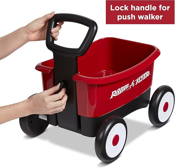 Radio Flyer My First Wagon, Push and Pull Toy Cart for Toddlers 1-4, Provides Walking Balance and Confidence