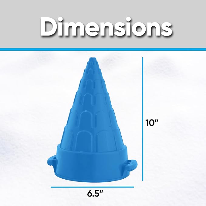 Superio Snow Brick Maker Igloo Fort Block Form Outdoor Winter Snow Toys Sand Castle Building Kit for Adults and Kids Sandbox, Beach, Sand Toys (Red/Blue/Yellow), 3 Pack