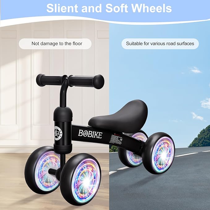 Baby Balance Bike Toys for 12-36 Months Kids Toy Boy and Girls Gifts Toddler Best First Birthday Gift Children Walker No Pedal Infant 4 Wheels Bicycle