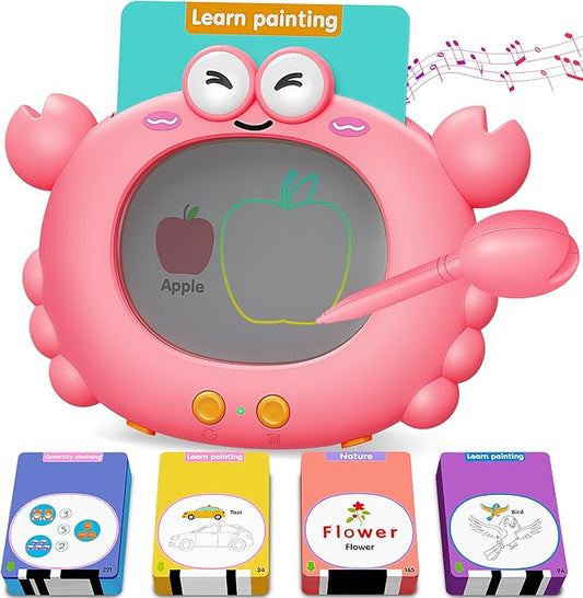 Talking Flash Cards,Kids Toddler Flash Cards with 224 Pages,Writing, Drawing,and Math,Autism Sensory Toys,Speech Therapy Toys,Learning Educational Toys Gifts for Age 2 3 4 5 Years Old Boys and Girls