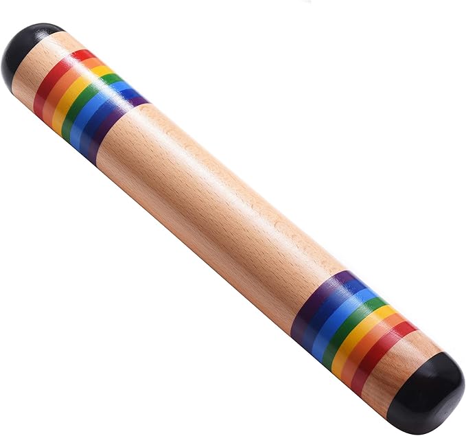 TDOCK 13.8 Inch Rain Stick, Wooden Rain Maker Rattle Shaker Rainfall Tube, Musical Sensory Auditory Development Instrument for Babies, Toddlers and Kids