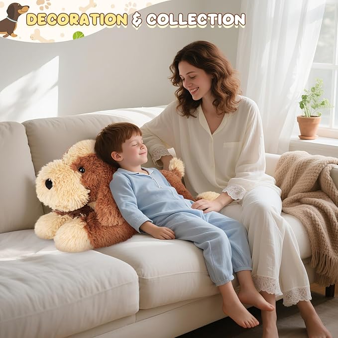 Big Dog Stuffed Animal 30", Jumbo Soft Giant Stuffed Animal Puppy, Giant Plush Toys for Stress Relief & Sleep Aid, Huge Cuddly Golden Retriever Cute Plushies Dog Gifts for Kids Adults